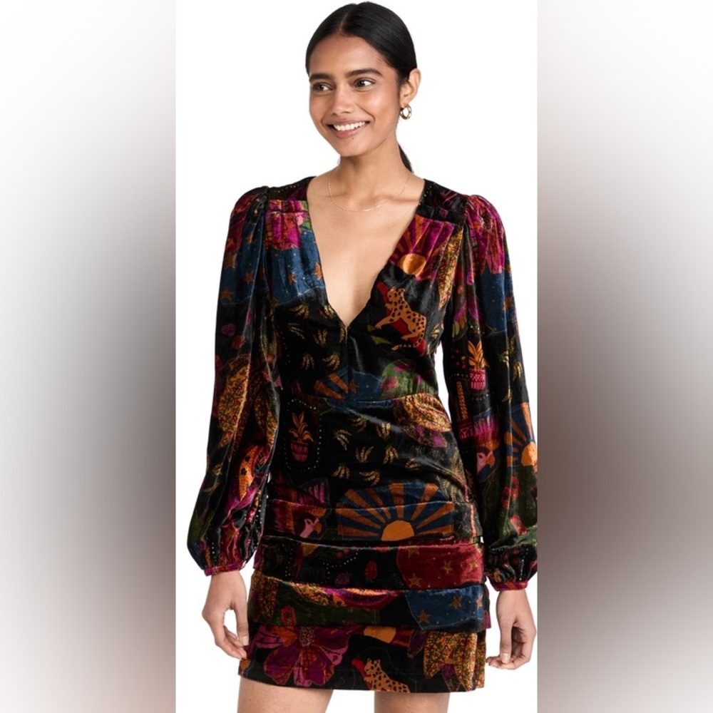Farm Rio Crazy Mix Mini Dress Size Small NWOT